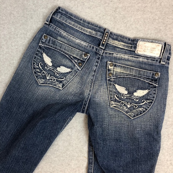Robin's Jeans White Star Boot Cut Jeans Size 27 - Picture 1 of 8